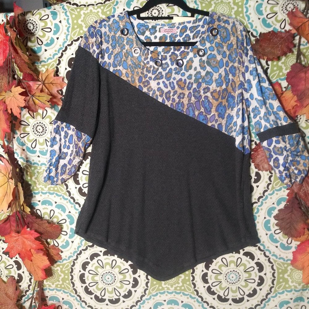 1809 Size L Jeaniemade Upcycled Sweater Tunic Top